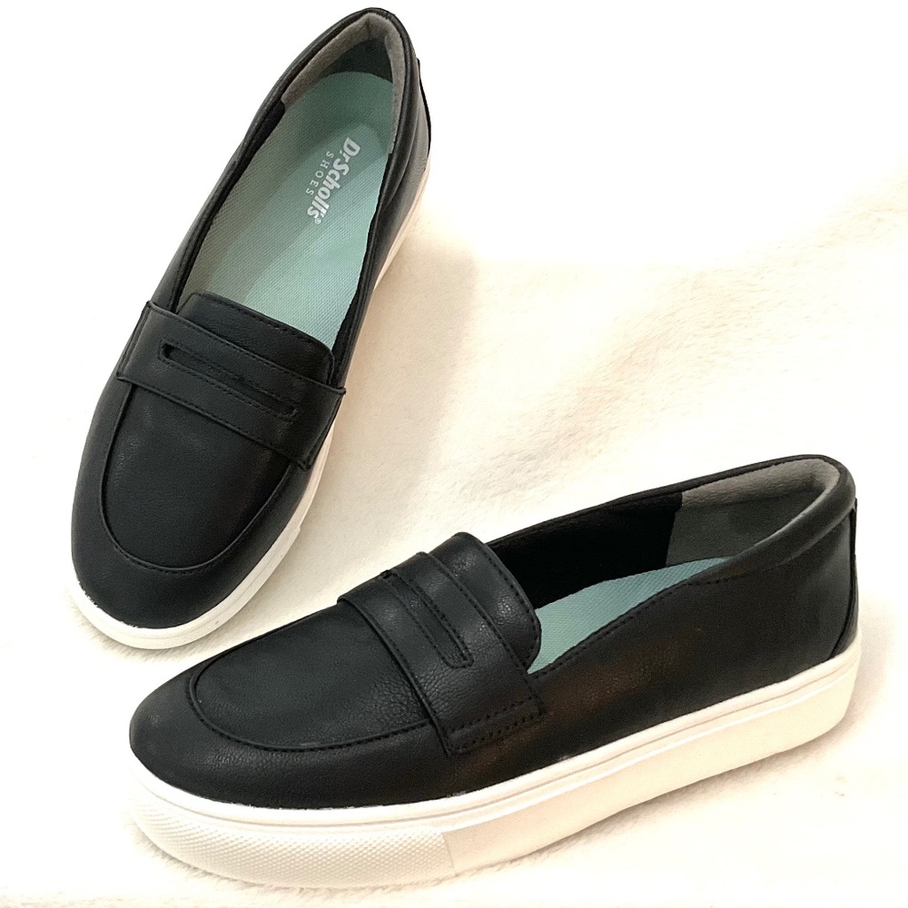 BLACK DR SCHOLL’S WOMEN’S “NOVA” SLIP ON LOAFER SNEAKER SIZE 6.5M